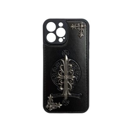 Chrome Hearts ブラックきんぞく 電話ケース zm