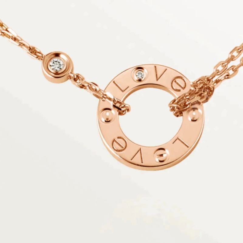 【Cartier】 LOVE ネックレス 18Kゴールド ダイヤモンド2個 - 画像 (2)