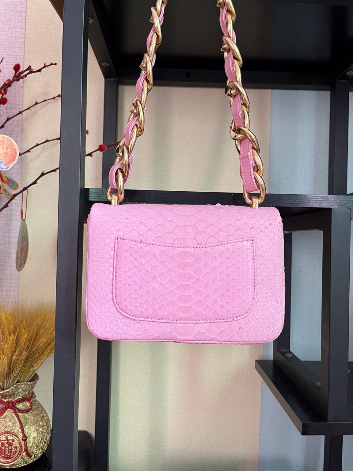 BOLSA CHANEL 2.55 PYTHON FLAP BAG AS3214 - 画像 (2)