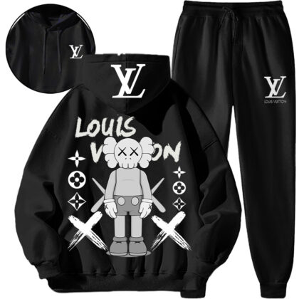 【 Louis Vuitton Malletier 】ユニークな配列デザインがおしゃれなパーカーのスーツです