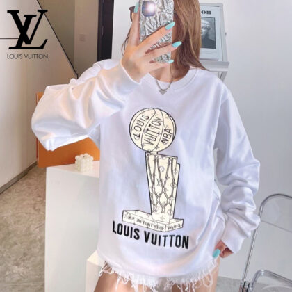 LV Louis Vuittonコットンのおしゃれ丸首パーカーです18 SS95556