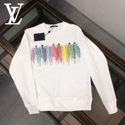 LV Louis Vuittonコットンのおしゃれ丸首パーカーです03 SS95550