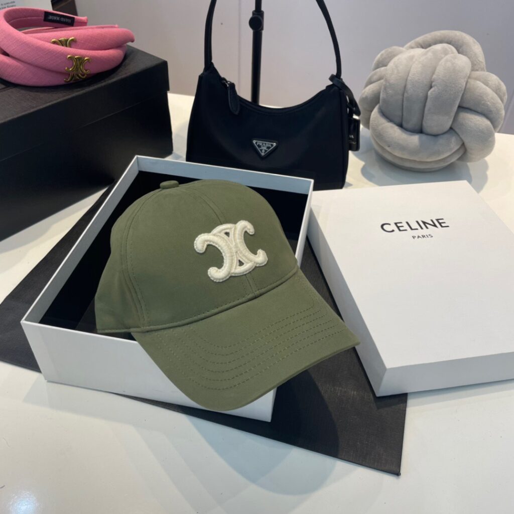 CELINEレターロゴ刺繍カジュアルピークベースボールキャップ【 割引のために帽子を 2 つ購入する】 - 画像 (4)