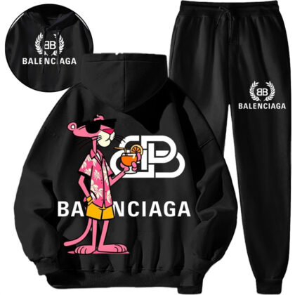 【 Balenciaga】ピンク豹ファッション連名パーカーセットです