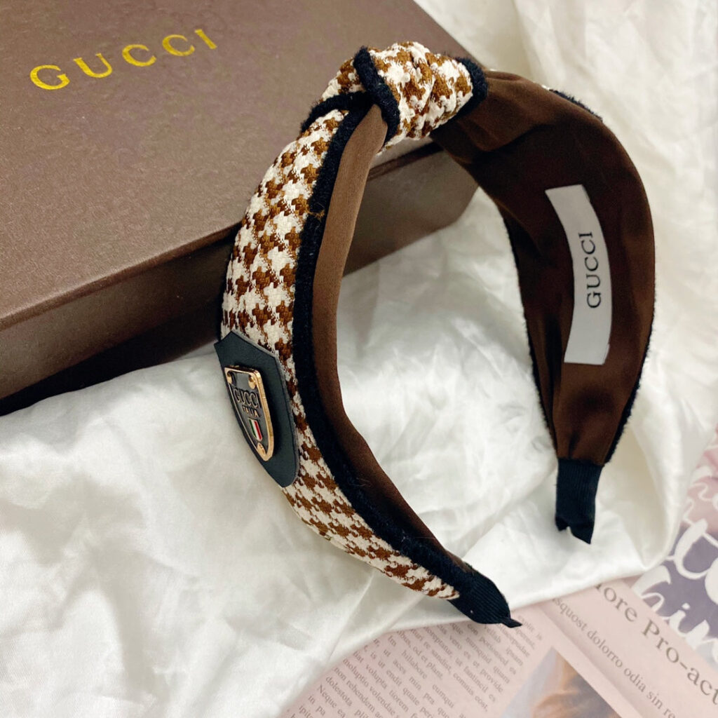 GUCCI千鳥格子ツイストヘッドバンド SS - 画像 (3)