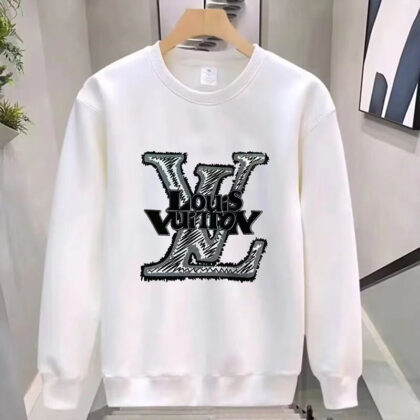 LV Louis Vuittonコットンのおしゃれ丸首パーカーです22 SS95557