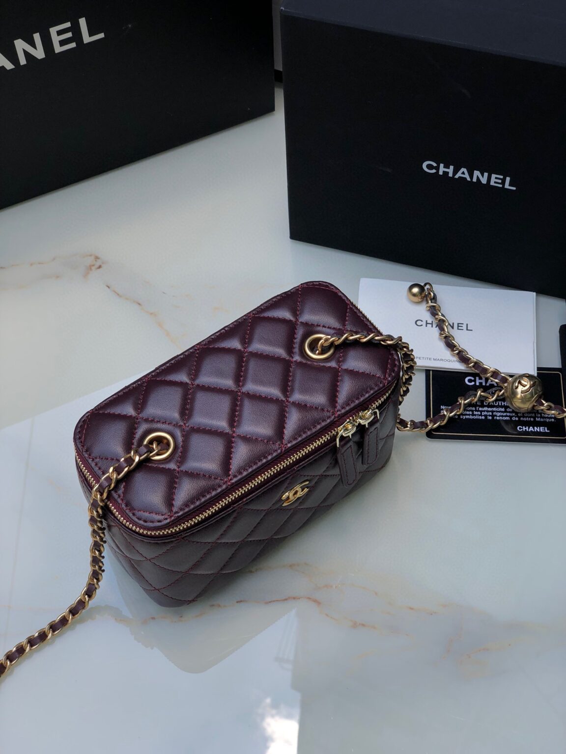 Chanel Classic Vanity 22C Bag with Chain AP2303 - 画像 (6)