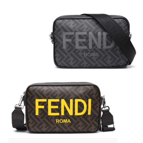 FENDI ブラウンFFファブリック バッグ カメラケース