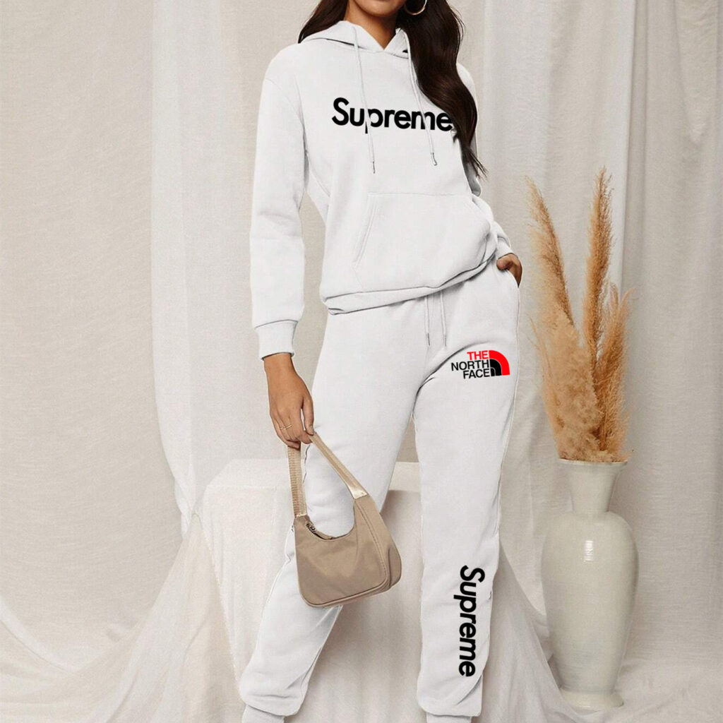 【 Supreme x The North Face 】Q版五檔羅飛時尚連名衛衣スーツ - 画像 (8)
