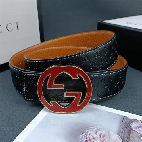 GUCCIメンズ本革ビジネスベルト16 SS93998