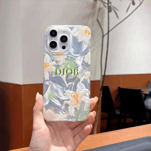 DIOR 白 花 電話ケース zm
