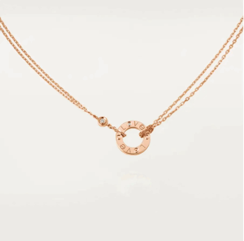 【Cartier】 LOVE ネックレス 18Kゴールド ダイヤモンド2個 - 画像 (3)