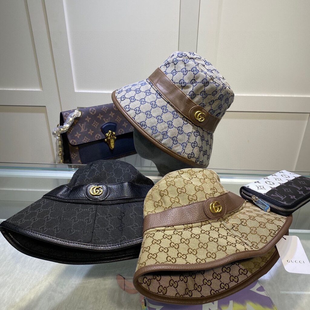 GUCCI 帽子 ダブルGのロゴ 秋と冬 コットン 紫外線対策