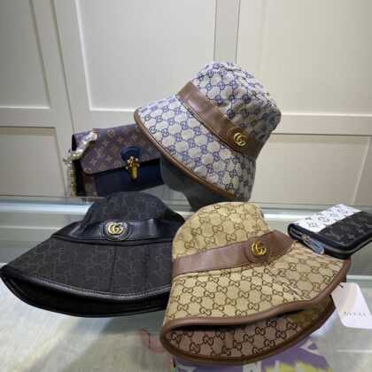 GUCCI 帽子 ダブルGのロゴ 秋と冬 コットン 紫外線対策