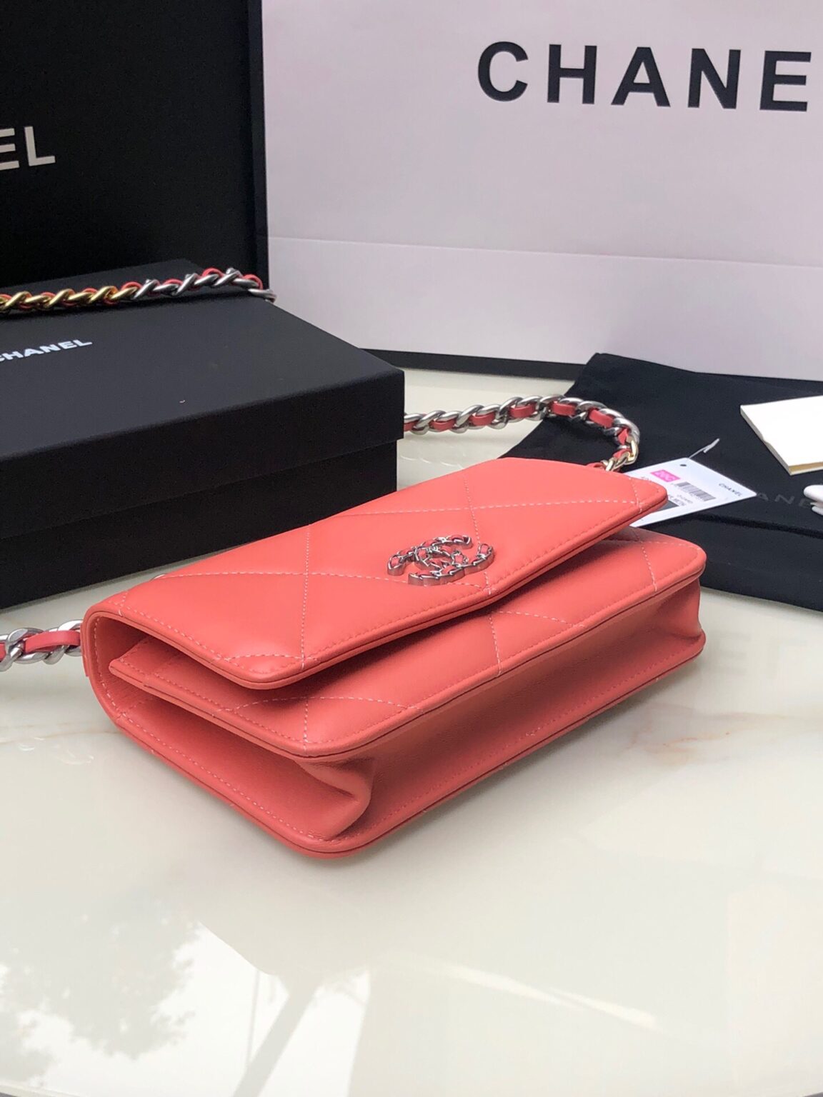 CHANEL 19 WALLET ON CHAIN 0957 - 画像 (8)