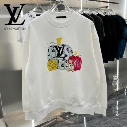 LV Louis Vuittonコットンのおしゃれ丸首パーカーです10 SS95552