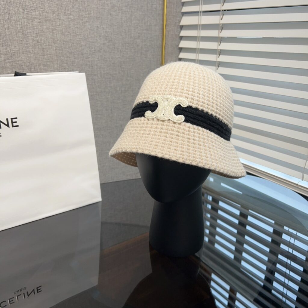 CELINE 秋冬の暖かい綿の帽子 - 画像 (4)