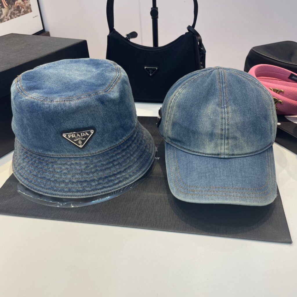 春夏向けのタイダイデニムベースボールキャップとバケットハット【 割引のために帽子を 2 つ購入する】