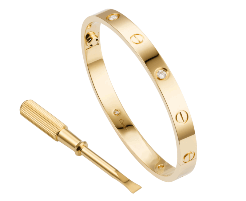 【Cartier】カルティエ LOVE BRACELET, 4 DIAMONDS ブレスレット、ダイヤモンド4個 - 画像 (20)