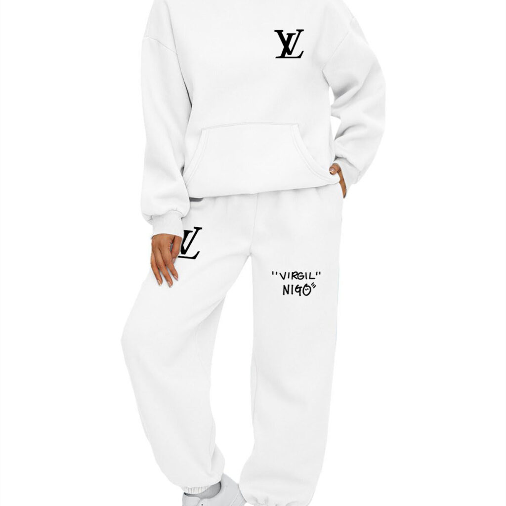 【 Louis Vuitton】特殊ひび割れデザインのファッションパーカーセットです - 画像 (10)