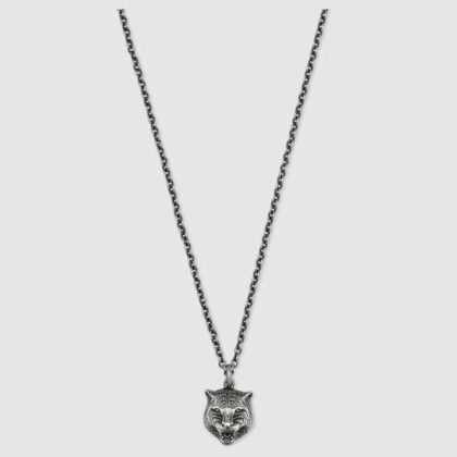 GUCCI タイガーヘッドシルバーネックレス
