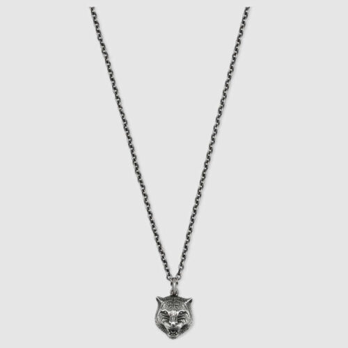 GUCCI タイガーヘッドシルバーネックレス